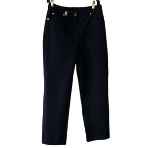 St. John Sport Black Label Navy straight leg pant size 8